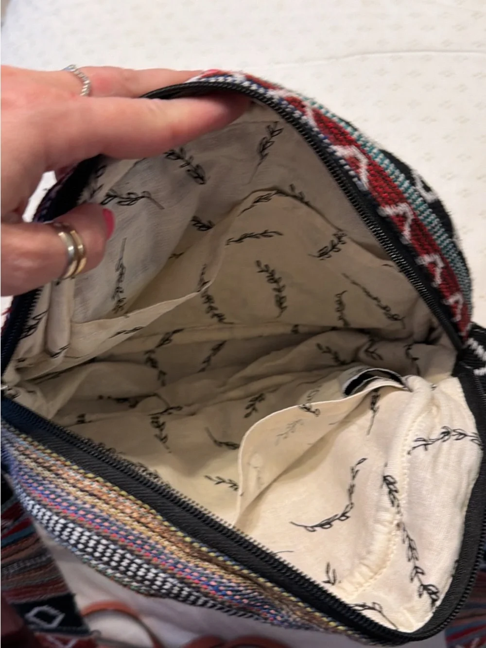 Multicolor Patterned Crossbody Bag